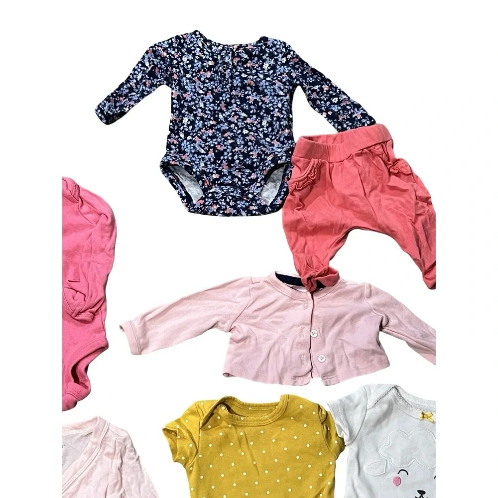 Newborn Baby Girl‎ Clothing Lot Jumpers One Piece Outfits Carters 16 Pieces